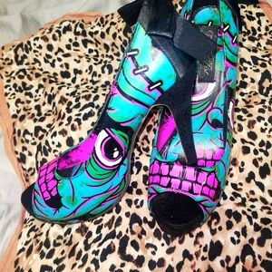 Iron Fist Blue zombie pumps